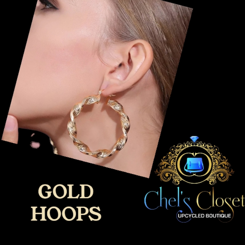 Huge gold hoops